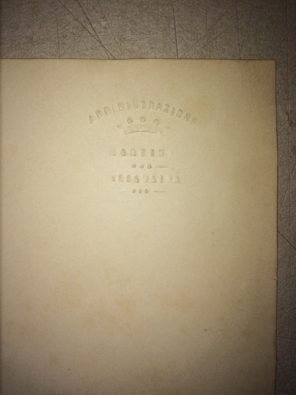 Antico Timbro A Secco Amministrativo, Villamaina (Avellino), XIX Secolo