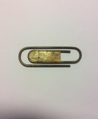 Lubrificanti Motori Agip Petroli: Fermacarte Pubblicitario d'Epoca