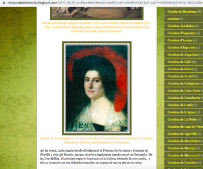 Ritratto Di Lucia Migliaccio, Principessa Di Partanna   Costanzo Angelini