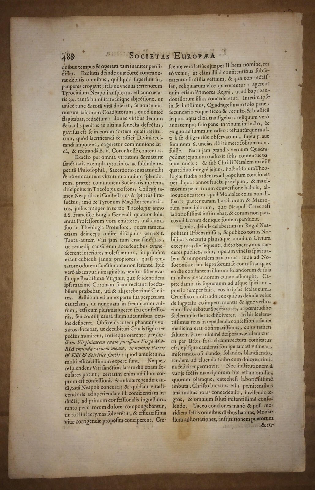 Gesuiti: Bernardino Realino, Carpi, Lecce. Antica Incisione Di Kilian E Heinsch