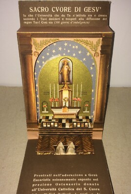 Stampa Devozionale, Altarino, Ostensorio, Ateneo Del Cuore Di Gesù, Milano