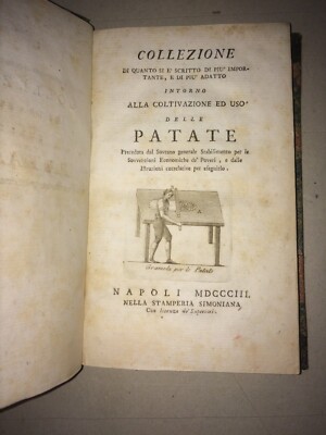 Agraria: Patata, Coltivazione Delle Patate. Rara Antica Edizione, Napoli, 1803. Figure.