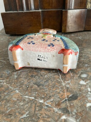 Soprammobile Porta Tovaglioli In Ceramica, Manifattura Ligure (Albissola)