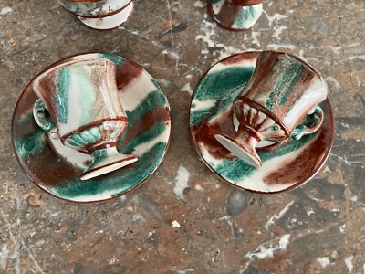 Servizio Da Caffè In Ceramica Marmorizzata Velardo   Cusano Mutri