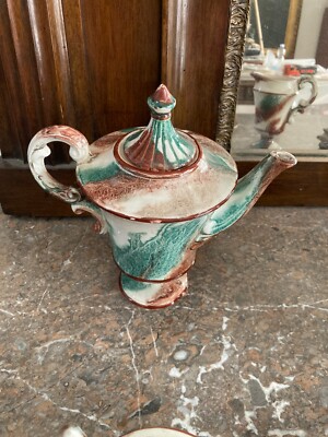 Servizio Da Caffè In Ceramica Marmorizzata Velardo   Cusano Mutri