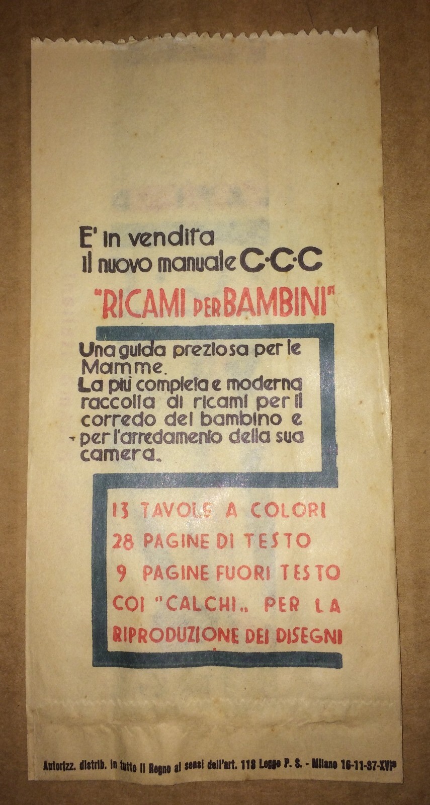 Tessuti, Ricami, Filati 3 C: Antica Busta Pubblicitaria Da Collezione A Colori