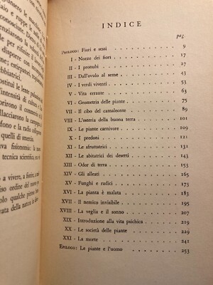 Vita Privata Delle Piante. Elio Baldacci. Milano, Bompiani, 1944