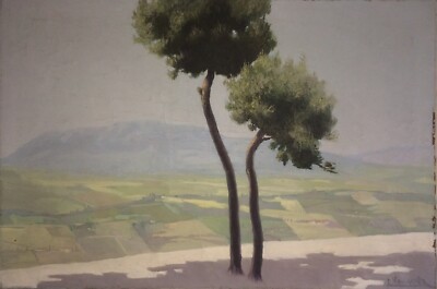 Arte: Abruzzo, Francavilla A Mare, Antico Grande Dipinto, Ninon Vaccarella, Rarità