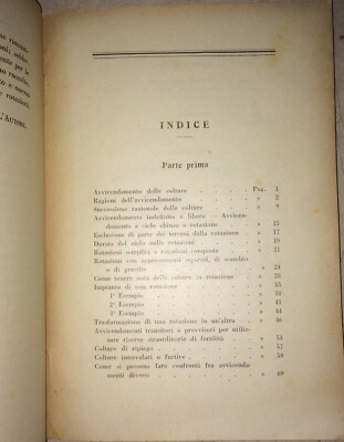 Agraria: Coltivazioni Del Terreno E Rotazioni Delle Colture (1941)