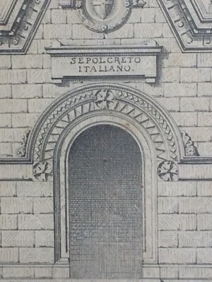Architettura Funeraria: Sepolcreto Italiano. Disegno A China Di Raffaele Ojetti