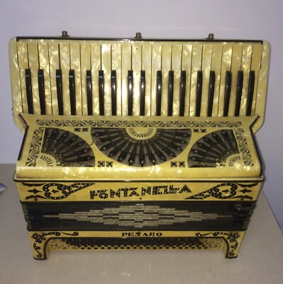 Musica, Strumenti Musicali d'Epoca: Fisarmonica Da Collezione Fontanella, Pesaro