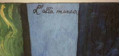Raffaella Cascella, L'Alta Marea   Dipinto A Olio Su Cartone Telato, 1981