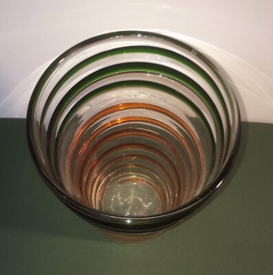 Arte Artigianato Del Vetro. Vaso Decorativo Policromo IVAT.