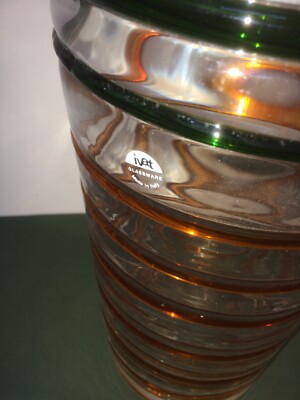 Arte Artigianato Del Vetro. Vaso Decorativo Policromo IVAT.