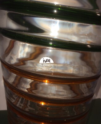 Arte Artigianato Del Vetro. Vaso Decorativo Policromo IVAT.