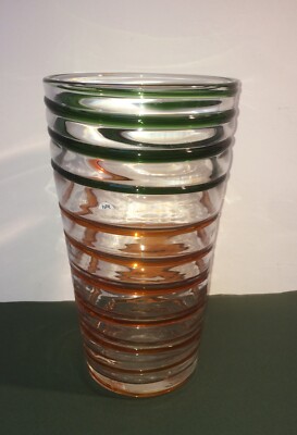 Arte Artigianato Del Vetro. Vaso Decorativo Policromo IVAT.