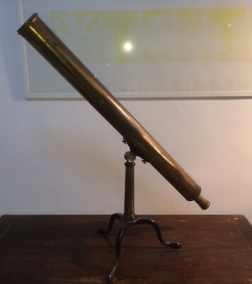 Ottica   Antico Cannocchiale   J.F. Hunt   Hull   Ottone E Ferro   Firmato