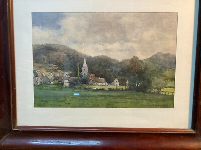 Victor Uytterschaut: Veduta Di Mont Dore In Alvernia, Acquerello