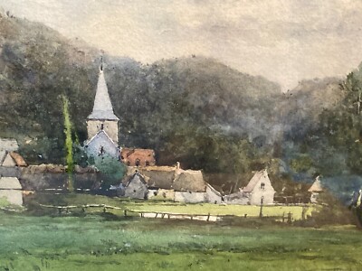 Victor Uytterschaut: Veduta Di Mont Dore In Alvernia, Acquerello