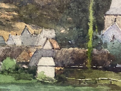 Victor Uytterschaut: Veduta Di Mont Dore In Alvernia, Acquerello
