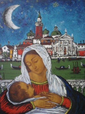 Michele Lapesara, Veduta Di Venezia Con La Madonna Della Salute