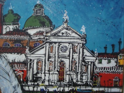 Michele Lapesara, Veduta Di Venezia Con La Madonna Della Salute