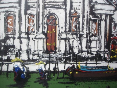 Michele Lapesara, Veduta Di Venezia Con La Madonna Della Salute