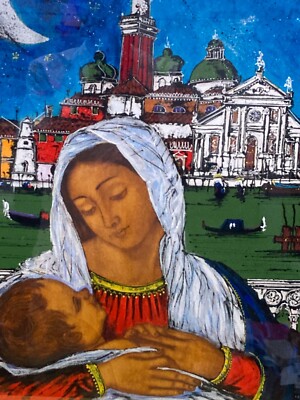 Michele Lapesara, Veduta Di Venezia Con La Madonna Della Salute