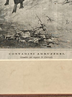 Abruzzo   Folklore   Contadini Abruzzesi   Antica Stampa   Pittore Di Chirico
