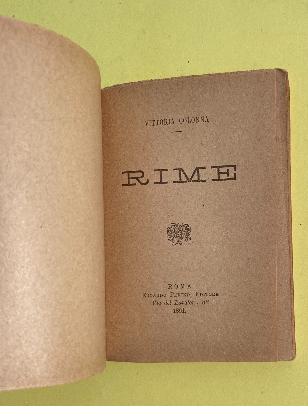 Vittoria Colonna, Rime   Perino 1891