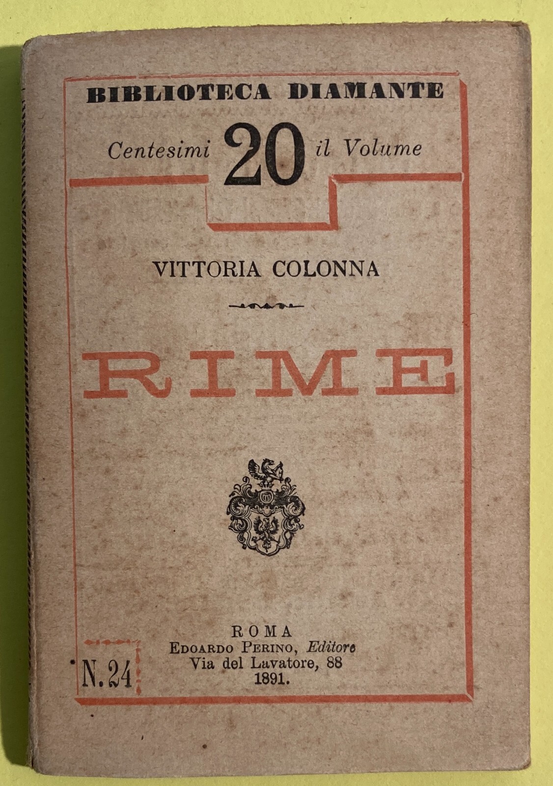 Vittoria Colonna, Rime   Perino 1891