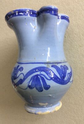 Abruzzo: Boccale Da Vino In Ceramica Maiolicata Decorativa