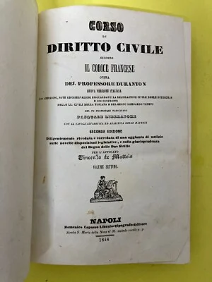 Legal: Civil Law, Duranton, Liberatore, De Matteis, Contracts, Obligations