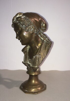 Arte Scultura Napoletana, Figura Popolare, Testina Di Giovane Donna, Decorativa