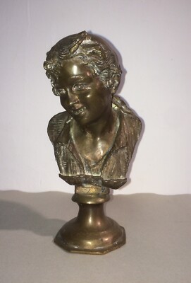 Arte Scultura Napoletana, Figura Popolare, Testina Di Giovane Donna, Decorativa