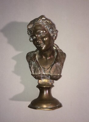 Arte Scultura Napoletana, Figura Popolare, Testina Di Giovane Donna, Decorativa