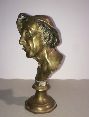 Arte Scultura Napoletana, Figura Popolare: Uomo Con Cappello E Mozzicone Di Sigaretta