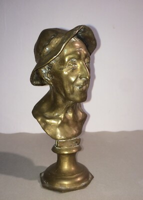 Arte Scultura Napoletana, Figura Popolare: Uomo Con Cappello E Mozzicone Di Sigaretta