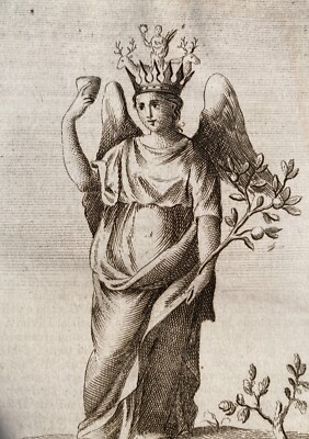 Arte, Mitologia E Simbologia: Nemesi, Allegoria Della Giustizia E Della Vendetta, Incisione Antica