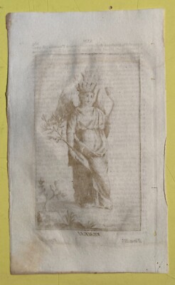 Arte, Mitologia E Simbologia: Nemesi, Allegoria Della Giustizia E Della Vendetta, Incisione Antica
