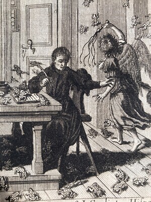 Gesuiti Celebri: Francisco Moreno   Antica Illustrazione Con Rane O Rospi   Incisione Del '600