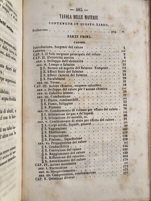 Scienze Fisiche: Calore, Acustica, Ottica, Metalli, Chimica, Clima, Avvelenamenti. 1855