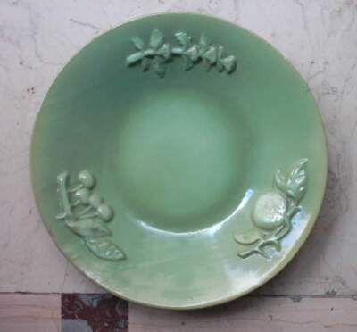 Abruzzo: Piatto Decorativo In Ceramica Verde, Distillerie Aurum Pescara, Attribuibile A Guido Andlovitz
