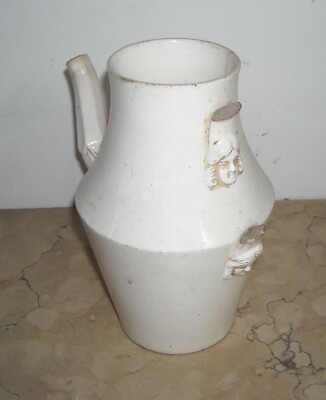 Antica Brocca In Ceramica Con Decori A Mascherone, Prima Metà XIX Secolo