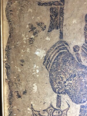 Arte Asiatica: Personaggio In Abito Tradizionale Con Timbro Di Hong Kong