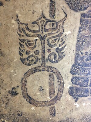 Arte Asiatica: Personaggio In Abito Tradizionale Con Timbro Di Hong Kong