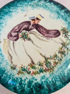 Artistica Ceramica: Cofanetto Decorato con Costume Popolare (abruzzo o Marche)