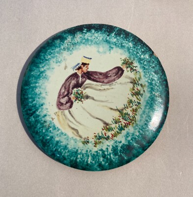 Artistica Ceramica: Cofanetto Decorato Con Costume Popolare (Abruzzo O Marche)
