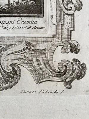 Campania, Irpinia, Ariano: Antica Stampa Popolare Devozionale Di Sant'Ottone, Tommaso Palumbo
