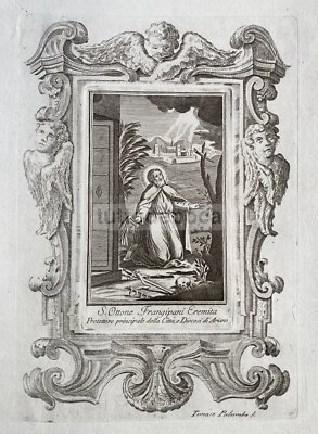 Campania, Irpinia, Ariano: Antica Stampa Popolare Devozionale Di Sant'Ottone, Tommaso Palumbo